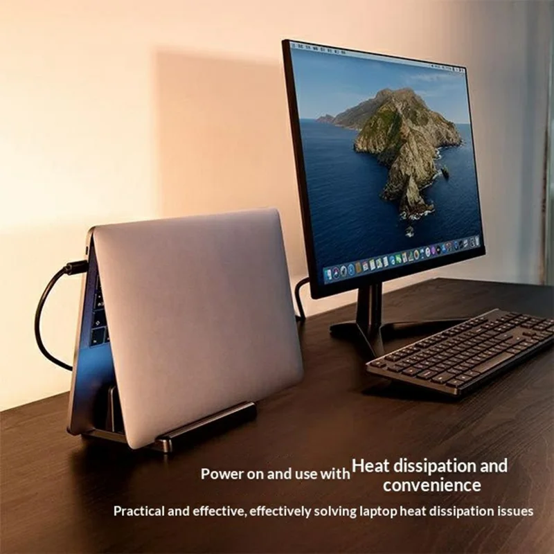 VAYDEER SZ2S011 Vertical Laptop Stand Holder Single Slot Notebook Desktop Organizer