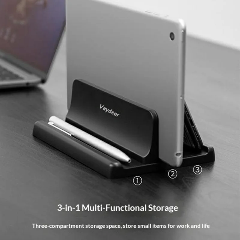 VAYDEER SZ2S011 Vertical Laptop Stand Holder Single Slot Notebook Desktop Organizer