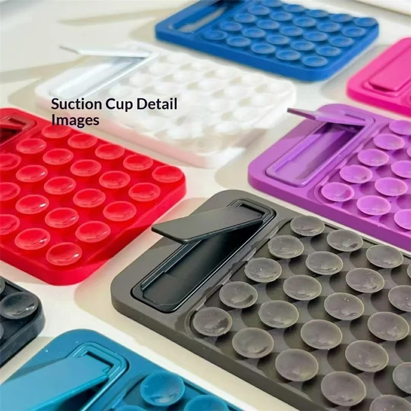 Support Téléphone Adhésif à Ventouse en Silicone, Support Métallique avec Pied, Rose - Achat en Gros