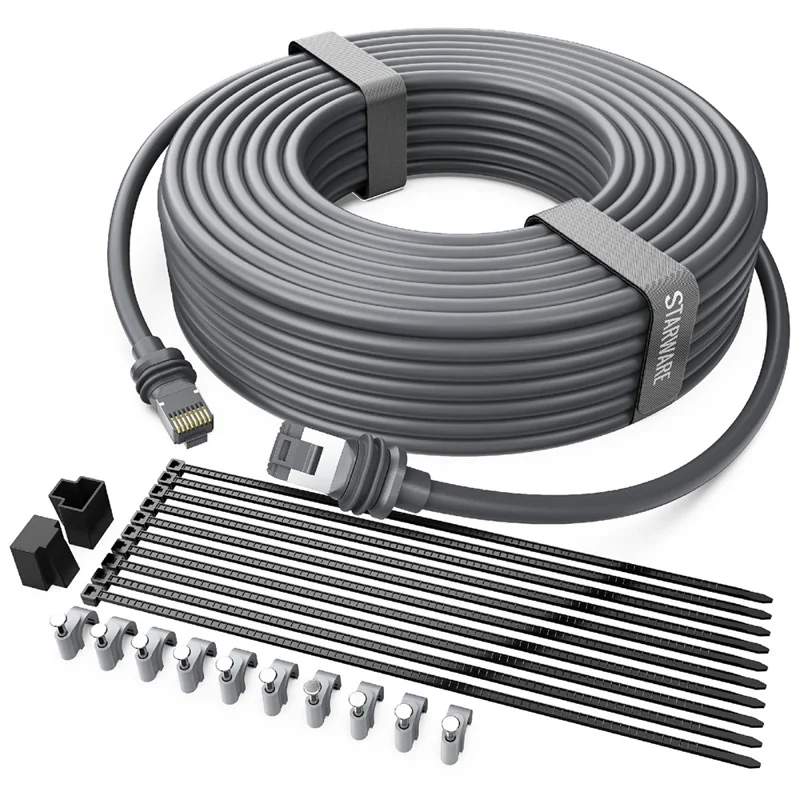 STARWARE 15m Kabel für Starlink Gen 3, Wasserdichtes Hochgeschwindigkeits-Datenübertragungskabel