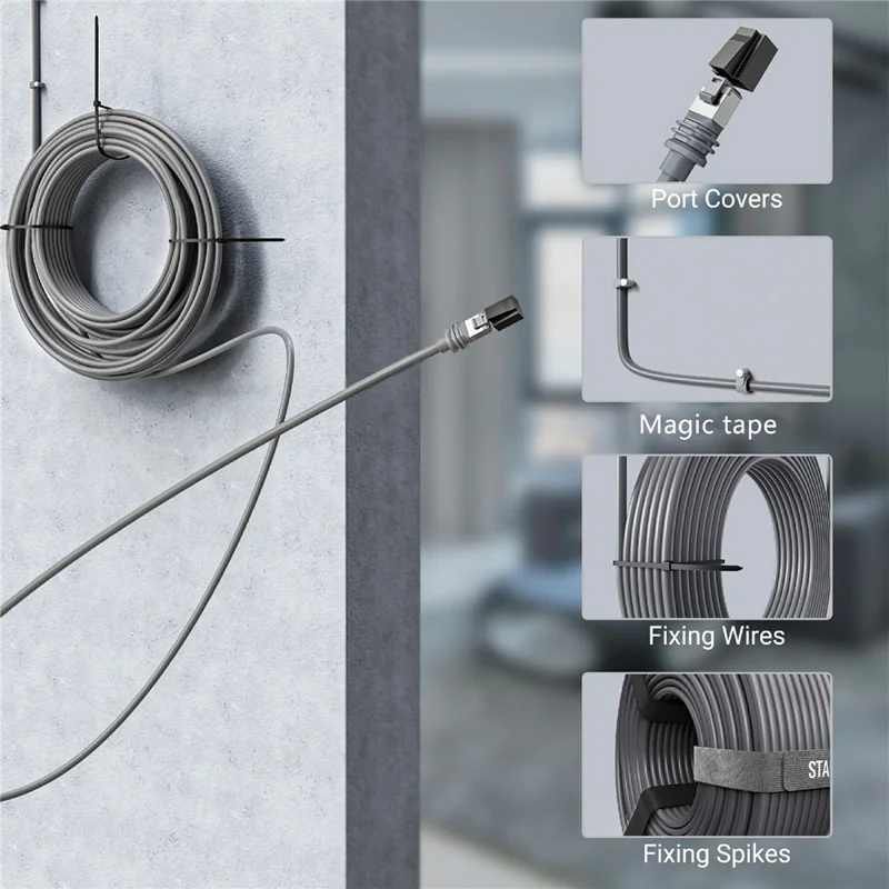 STARWARE 15m Kabel für Starlink Gen 3, Wasserdichtes Hochgeschwindigkeits-Datenübertragungskabel