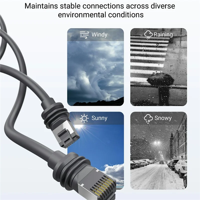 STARWARE 15m Kabel für Starlink Gen 3, Wasserdichtes Hochgeschwindigkeits-Datenübertragungskabel