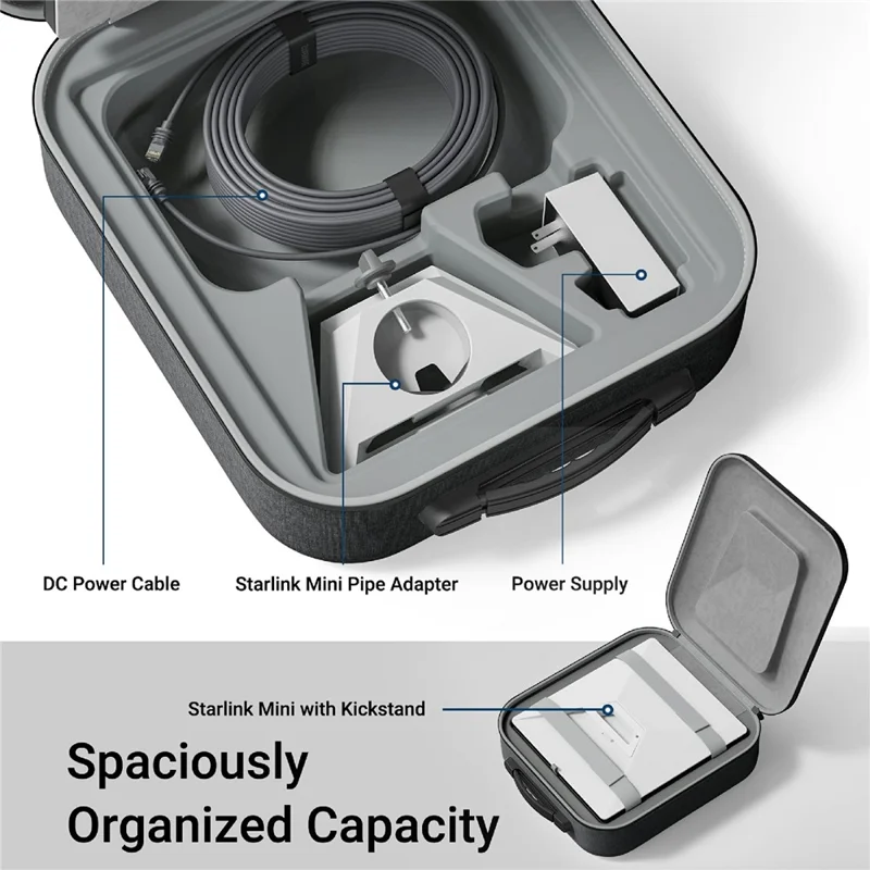STARWARE Storage Bag for Starlink Mini Kit Accessories Outdoor Travel Carrying Case - Black