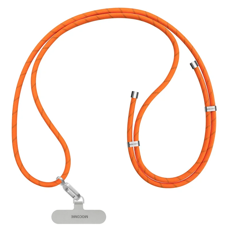 MOCOME W2 150cm Adjustable Phone Lanyard with Zinc Alloy Adjustment Buckle Crossbody Long Strap - Orange