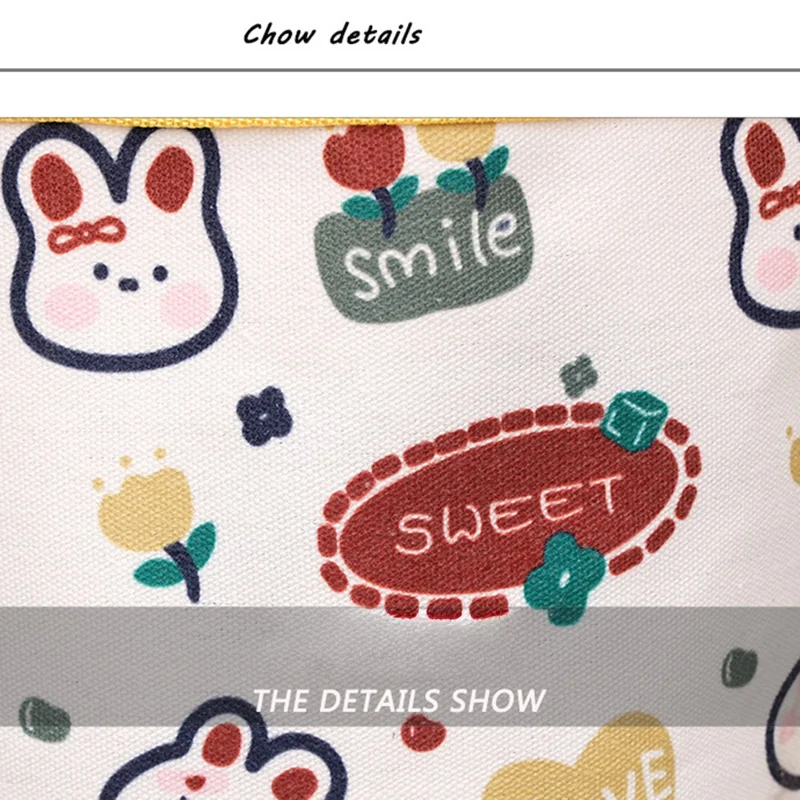 Bulk Purchasing Cute Animal Pattern Canvas Bucket Bag Handbag Lunch Box Tote Bag - Yellow / Tiger