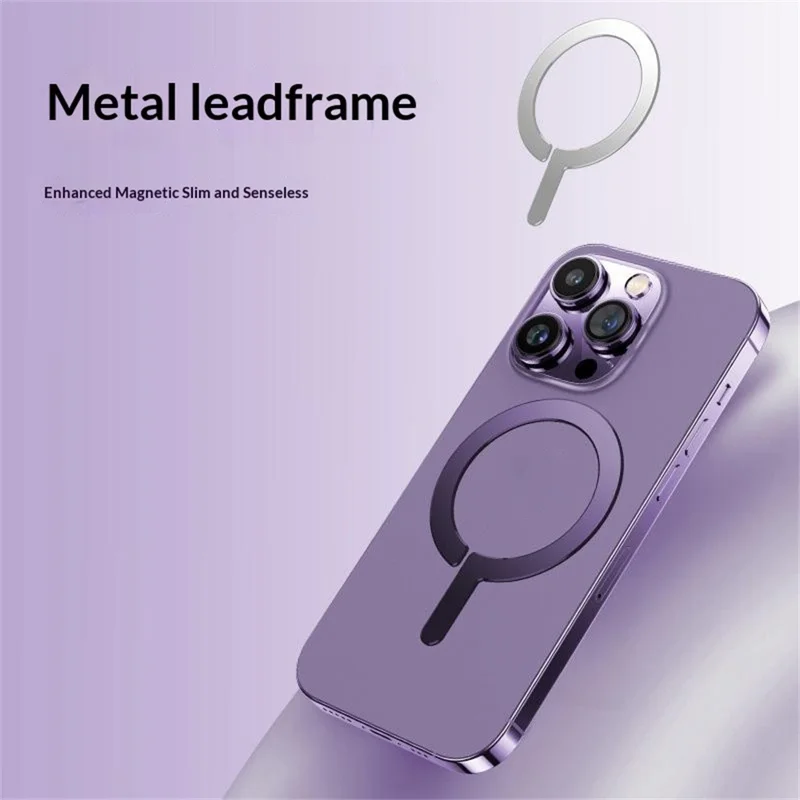 Metal Magnetic Ring Compatible with MagSafe Ultra Thin Magnet Ring Sticker - Purple