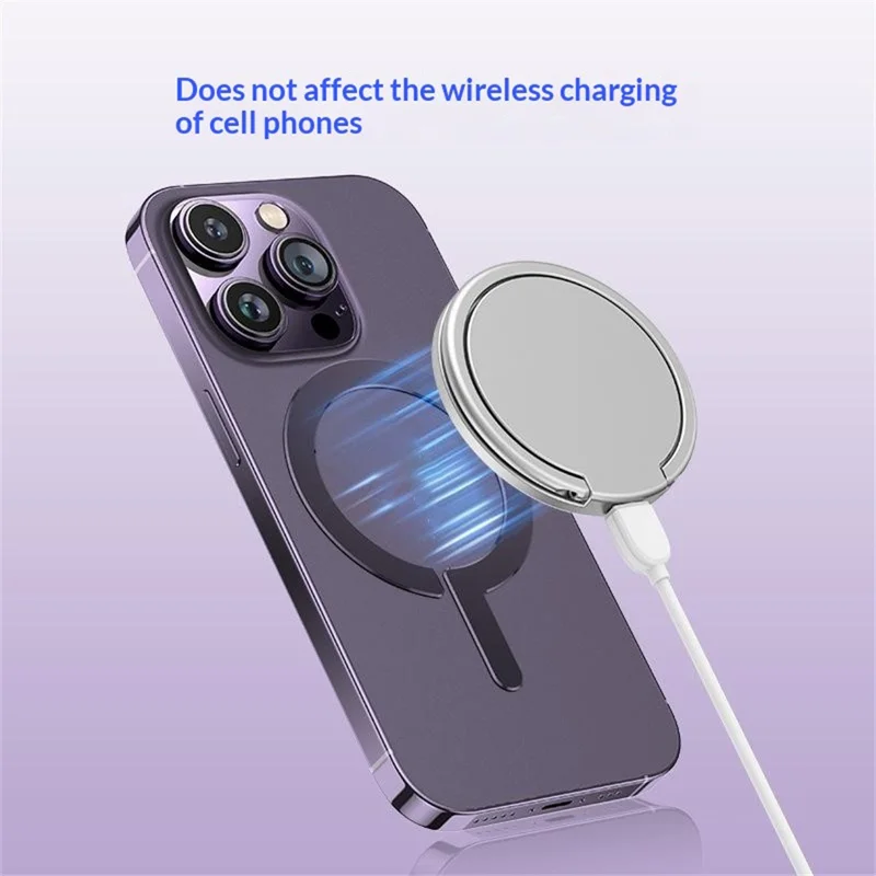 Metal Magnetic Ring Compatible with MagSafe Ultra Thin Magnet Ring Sticker - Purple