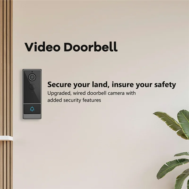 M18 Videotimbre Inalámbrico con Cámara, Audio Bidireccional, IP65 Resistente al Agua, Monitorización Remota (con Almacenamiento de Memoria) - Negro