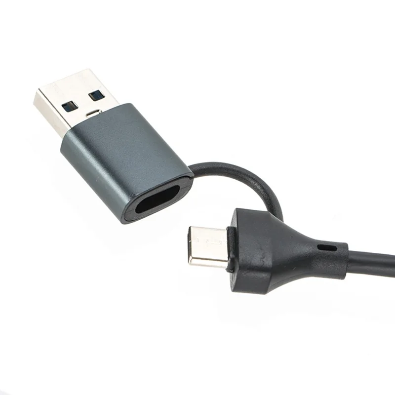 KY24 2-in-1 USB  /  Type-C to RJ45 2.5Gbps Ethernet Adapter Aluminum Alloy Gigabit Network Card for Desktop Laptop - Grey