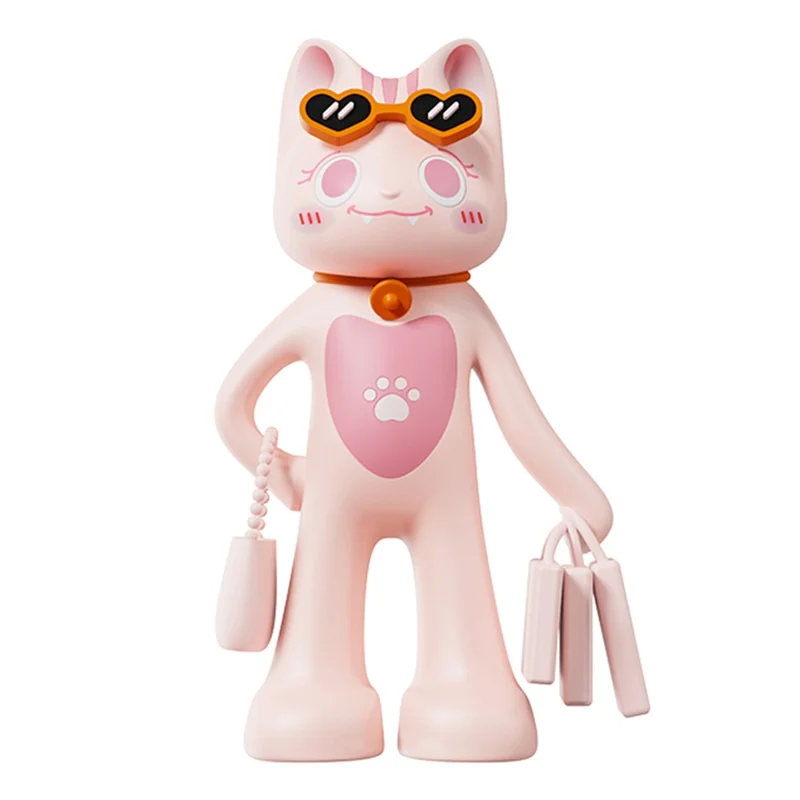 Миниатюрная магнитная фигурка-игрушка SAYROSE VIKKY-01 в виде кота, настольный декор - Розовый