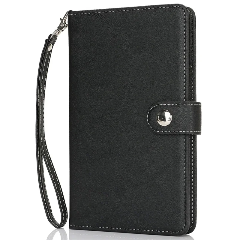 PU RFID Blocking Passport Holder Wallet Organizer 5 Card Slots Travel Document Case - Black