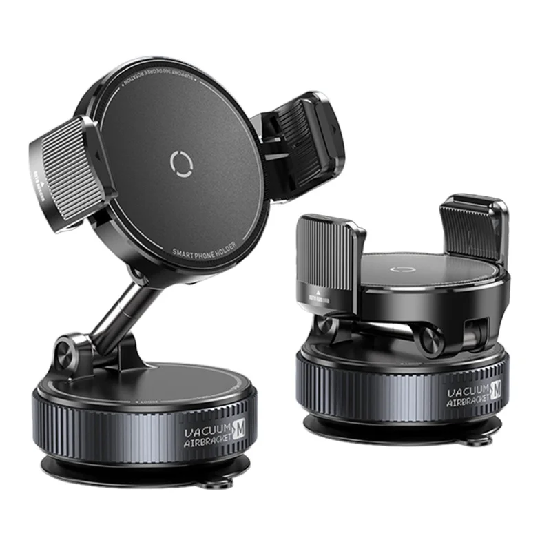 K55 Soporte para Teléfono en Coche, Montura Magnética con Succión al Vacío y Rotación de 360 Grados para Salpicadero y Parabrisas - Negro
