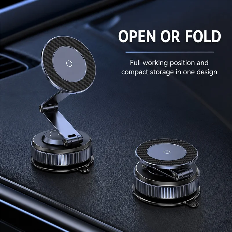 K001B Magnetic Car Phone Mount N52 Magnet 360 Degree Rotation Dashboard Stand Foldable Holder for Smartphone - Blue