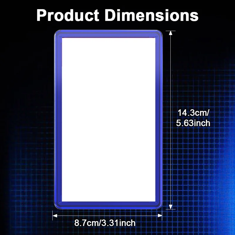 GW21 for PSA Card Slabs Protector Case TPU Drop Proof Scratch Proof Frame Cover (35PT Standard Size) - Dark Blue