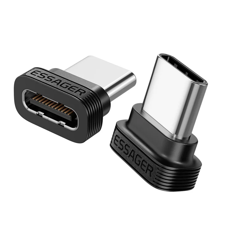 ESSAGER ES-OTG42 5Pcs Type-C Protective Plug TPE Dustproof Protector for USB-C Port Smartphone - Black