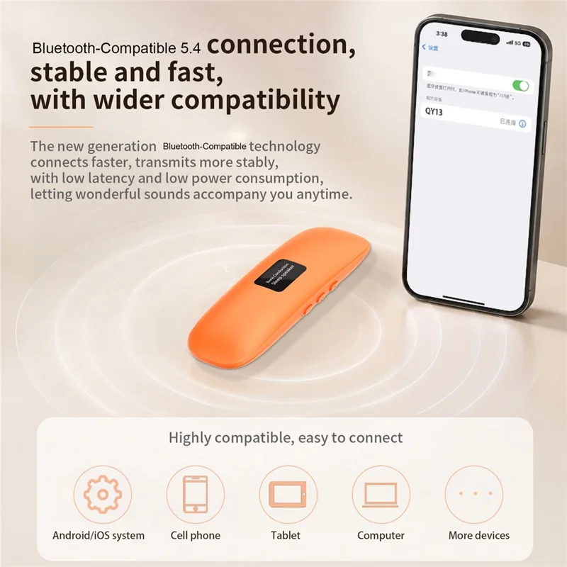 QY13-A Bone Conduction Pillow Speaker Bluetooth-compatible 5.4 TF Card Dual Playback IPX4 Waterproof for Sleep - Black