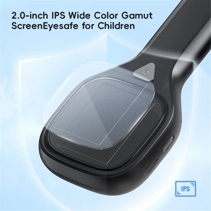 Microscopio Digitale Portatile Z100 per Bambini con Kit Campioni 500X Schermo IPS 2,0 Pollici 6 Luci LED per Esperimenti Scientifici - Nero