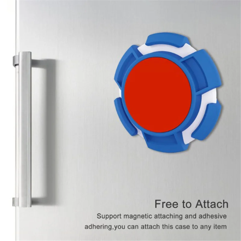 TPU Protective Magnetic Attaching and Adhesive Adhering Cover for Airtags - Black