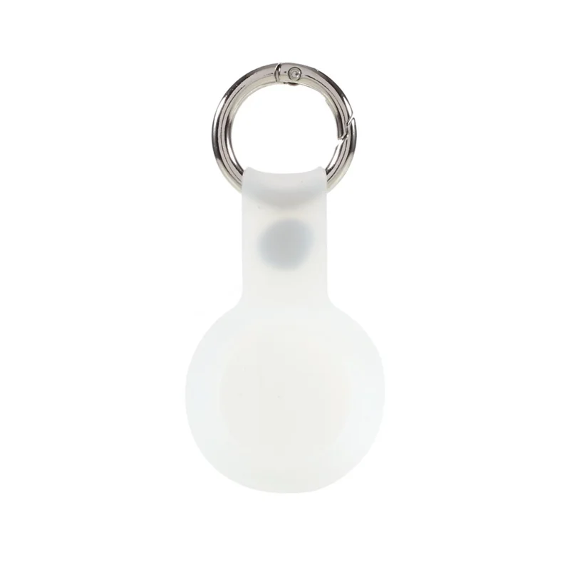 Zachte Siliconen Geïntegreerde Volledige Beschermhoes voor AirTags - Transparant