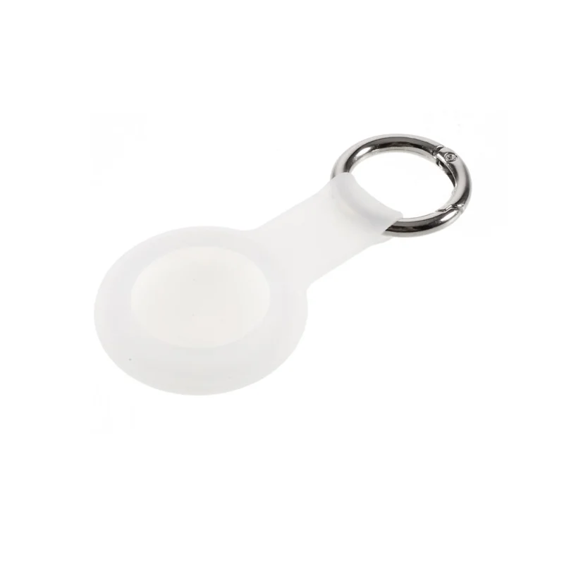 Zachte Siliconen Geïntegreerde Volledige Beschermhoes voor AirTags - Transparant