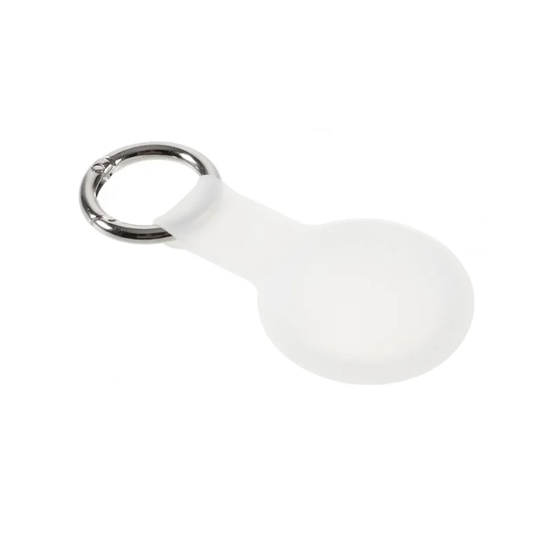 Zachte Siliconen Geïntegreerde Volledige Beschermhoes voor AirTags - Transparant