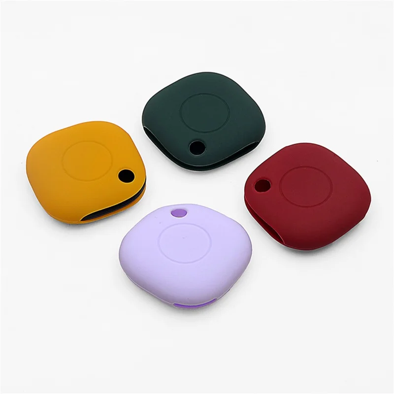 Portable Silicone Case Protective Cover with Buckle for Samsung Galaxy SmartTag Bluetooth-compatible Locator - Green