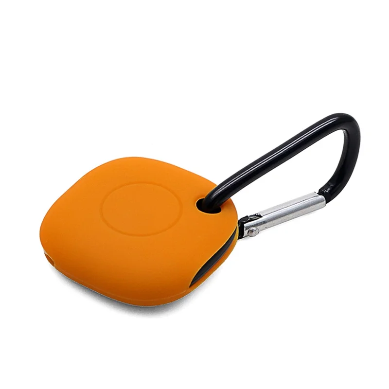 Portable Silicone Case Protective Cover with Buckle for Samsung Galaxy SmartTag Bluetooth-compatible Locator - Orange