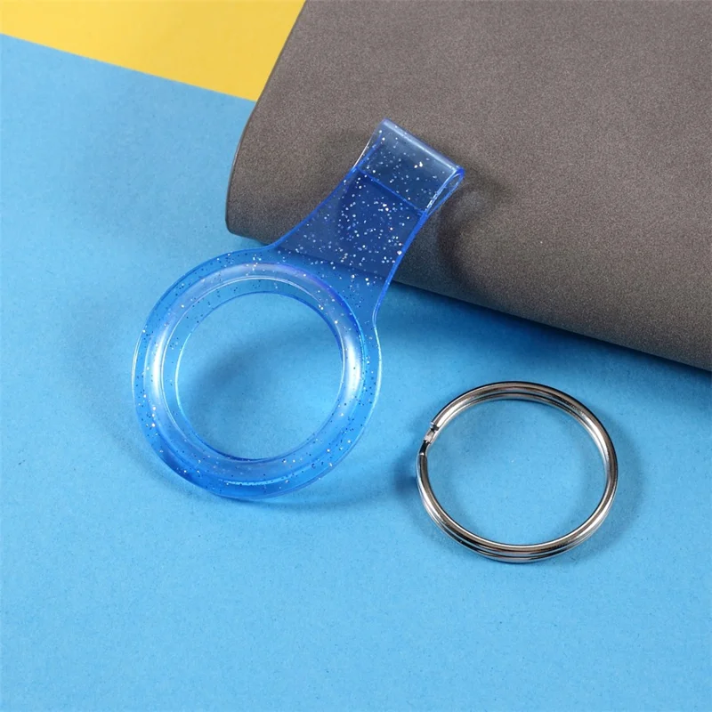Glitter Powder TPU Protective Cover for Apple AirTag - Sky Blue