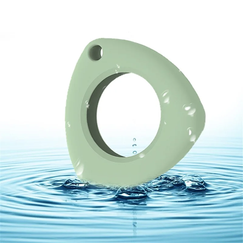 Triangle Silicone Protective Case Cover for Apple AirTag Bluetooth-compatible Locator - White