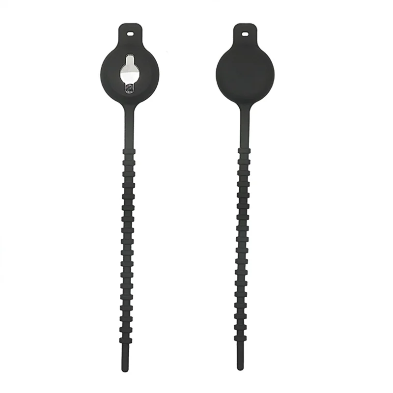 Silicone Anti-lost Protective Case Cover for Apple AirTag Bluetooth-compatible Locator - Black