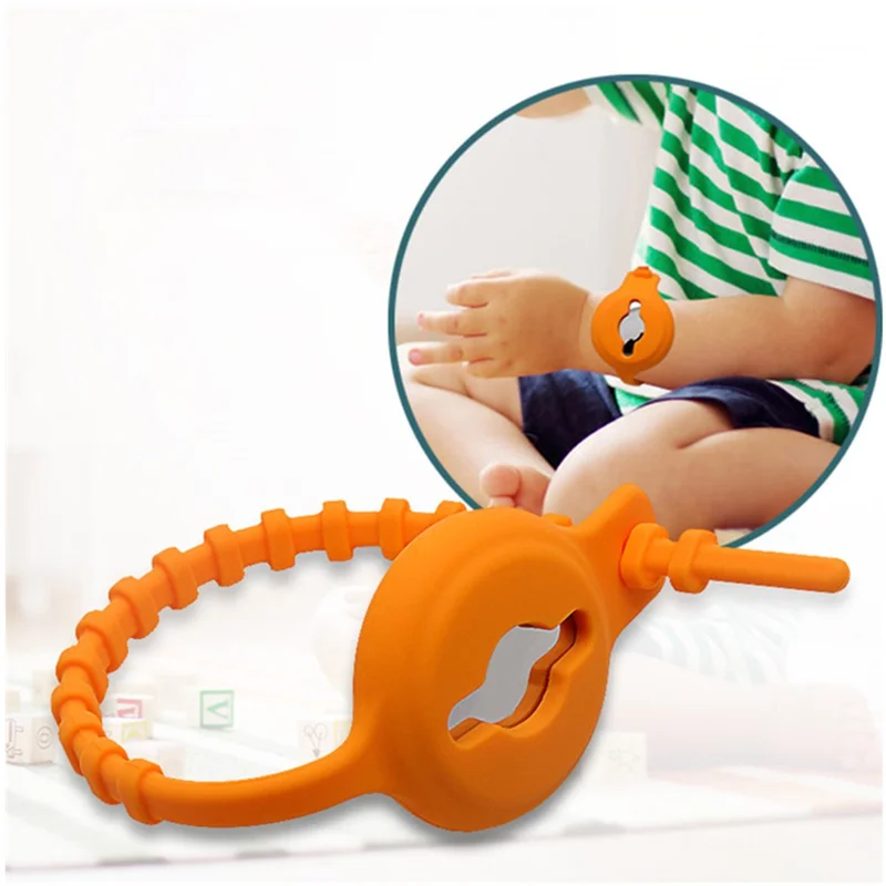 Silicone Anti-lost Protective Case Cover for Apple AirTag Bluetooth-compatible Locator - Black