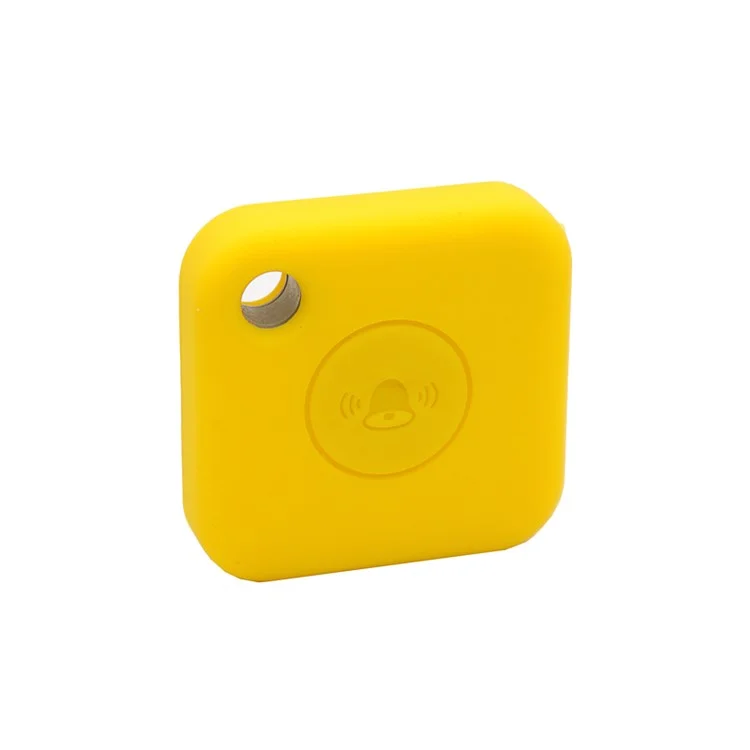 Funda protectora de silicona blanda y portátil para el localizador Bluetooth Tile Mate - Amarillo