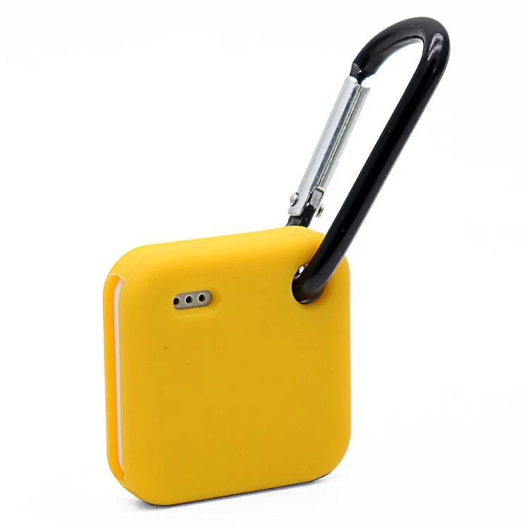 Funda protectora de silicona blanda y portátil para el localizador Bluetooth Tile Mate - Amarillo