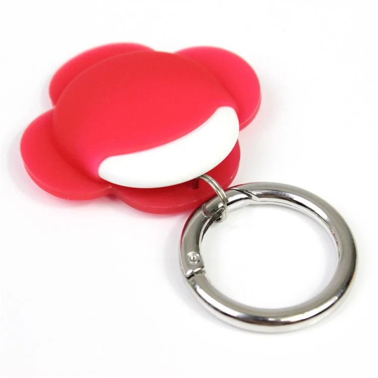Flower Shape Silicone Case Cover Protector for Apple AirTag Bluetooth-compatible Tracker - Black