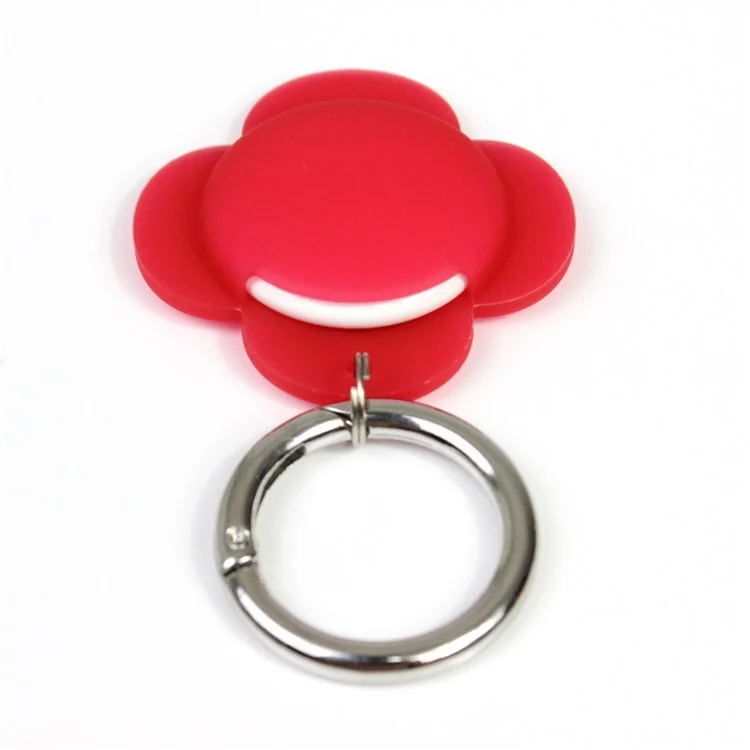 Flower Shape Silicone Case Cover Protector for Apple AirTag Bluetooth-compatible Tracker - Black