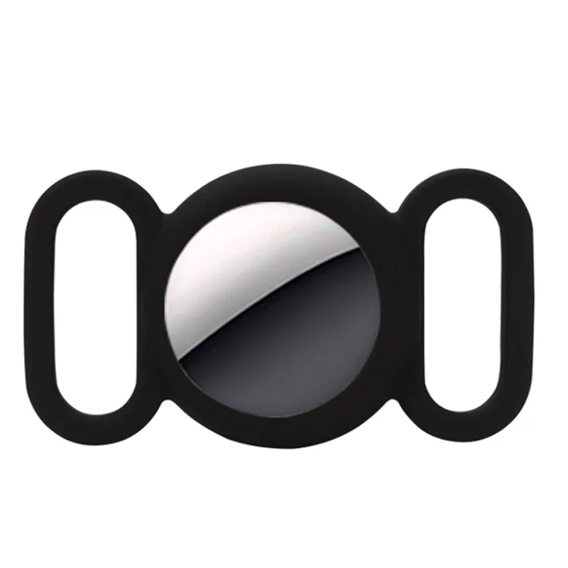 Anti-lost Pet Kids Elderly Bag Tracking Locator Silicone Protective Case Cover for Apple AirTag - Black