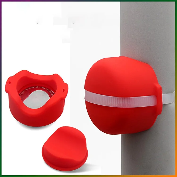 Custodia protettiva in silicone antifurto per Motorcycle Bicycle Scooter Localizzatore Apple AirTag - Nero