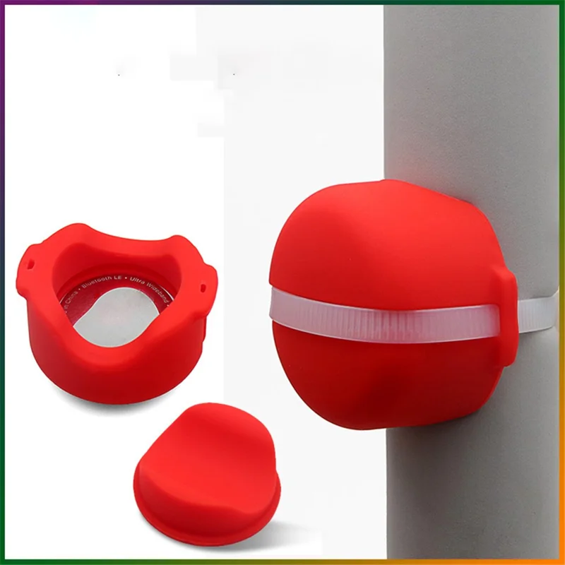 Motorcycle Bicycle Scooter Anti-lost Silicone Protective Case Cover for Apple AirTag Locator - Dark Blue