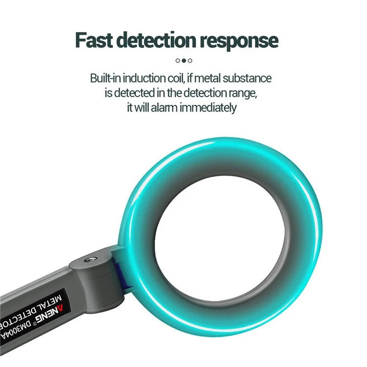 Dispositivo De Detección Electrónica De Metal De Detector De Metales ANENG DM3004A Con Cabeza Plegable De 180 °