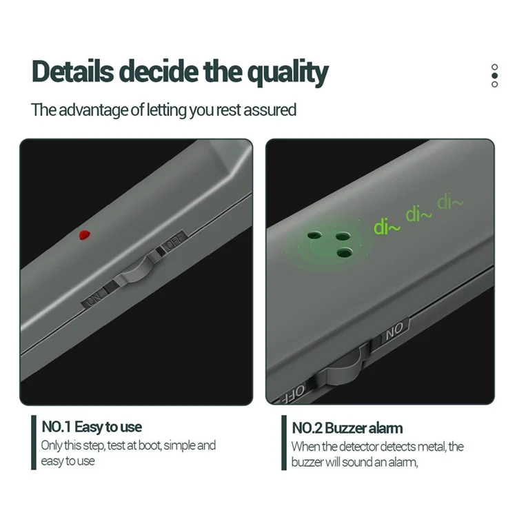 Dispositivo De Detección Electrónica De Metal De Detector De Metales ANENG DM3004A Con Cabeza Plegable De 180 °