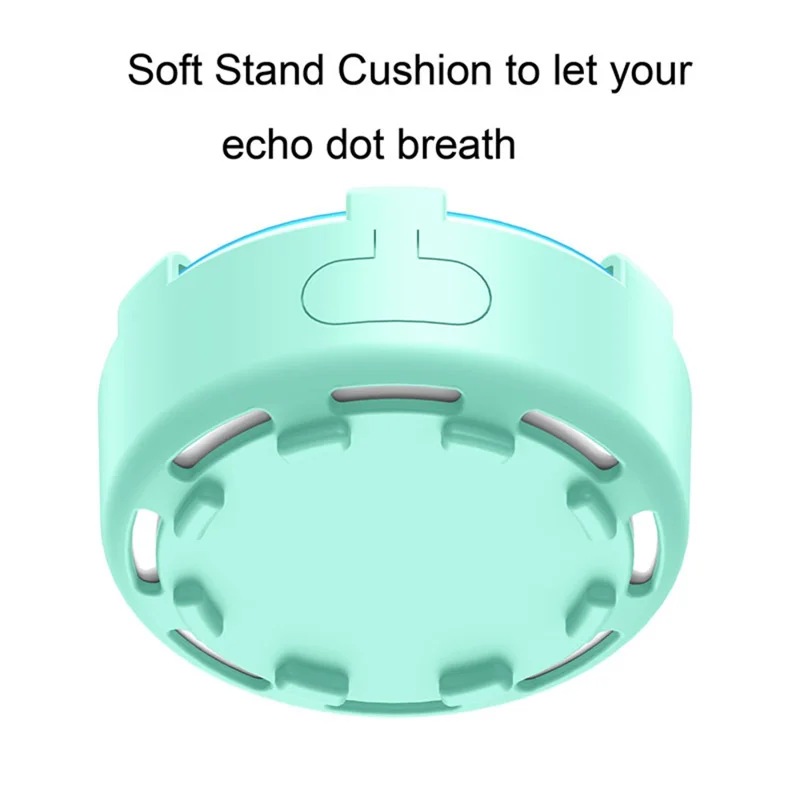 For Amazon Echo Dot 2 Silicone Cover Speaker Anti-slip Dust-proof Case - Mint Green