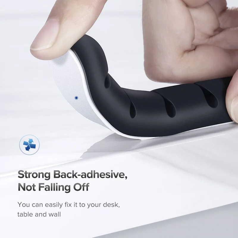 UGREEN 2Pcs Cable Organizer Clips Cord Holder 7 Slots Self Adhesive Silicone Cable Management