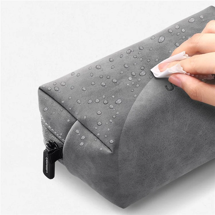 UGREEN 80359 Borsa da viaggio portatile in pelle PU per accessori digitali Storage Bag USB Cavo Adattatore di ricarica Auricolare Borsa da trasporto