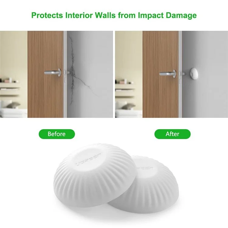 UGREEN 2Pcs Paraurti per porta con autoadesivo Protettore di parete in schiuma morbida Paraurti per porta