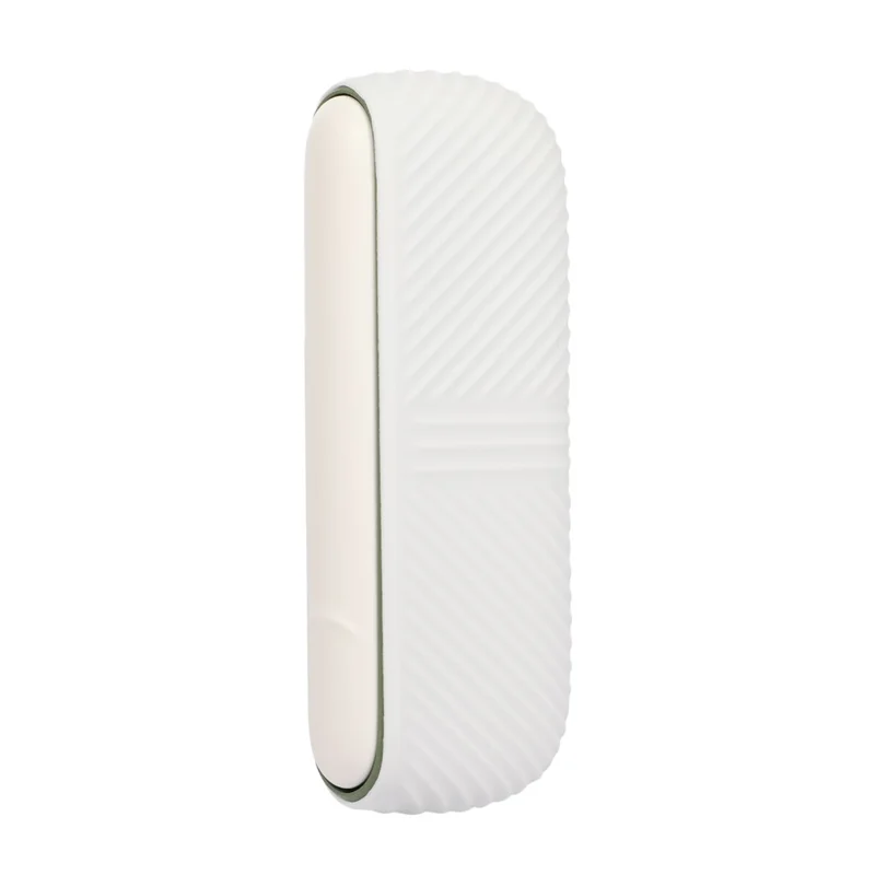 For IQOS ILUMA E-cigarette Soft Silicone Protective Case Anti-scratch Shell + Side Cover - White/Matte White