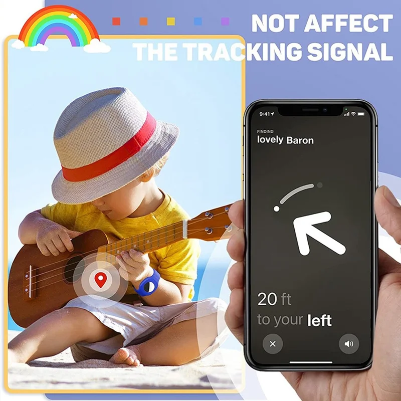 Watch Band Style Silicone Case for Apple AirTag Tracker, Kid Locator Anti-lost Protective Case Bracelet - Rose