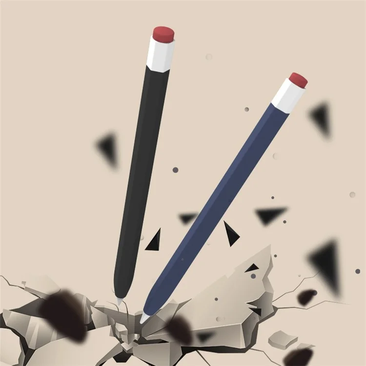 LOVE MEI Para Apple Pencil (1ª generación) Vintage Stylus Pen Funda protectora de silicona líquida a prueba de golpes - Amarillo