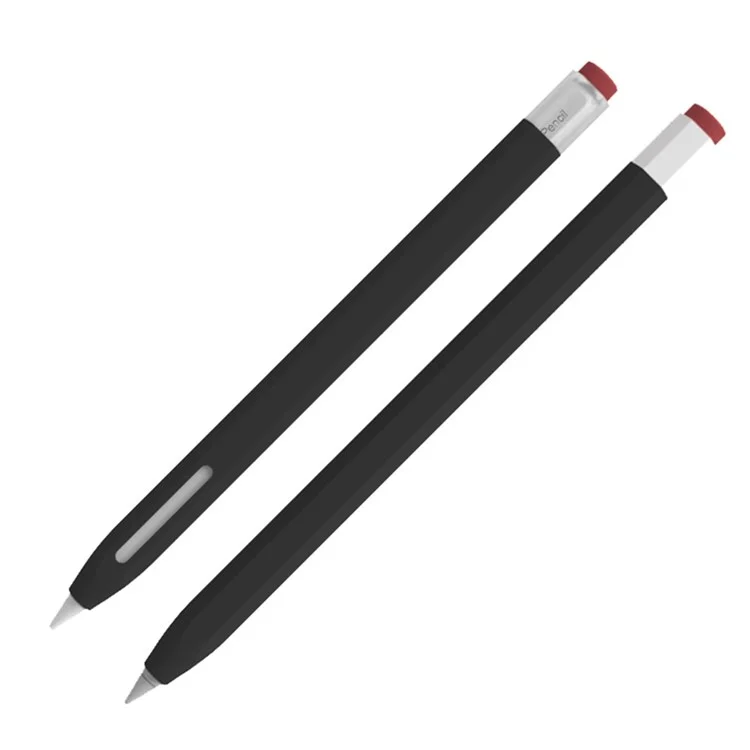 Love Mei Para Apple Pencil (primera Generación) Vintage Pen Liquid Silicone Silicona Protective Manga a Prueba de Gota - Negro