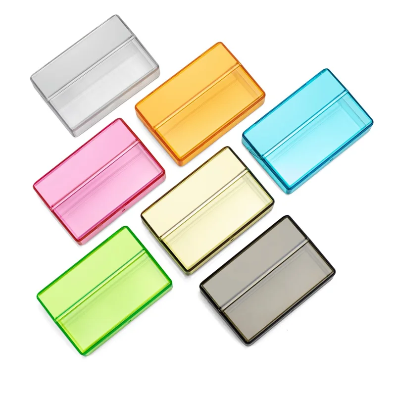 For IQOS E-cigarette Cartridge Solid Color PC Protective Box Anti-scratch Storage Case - Transparent Blue