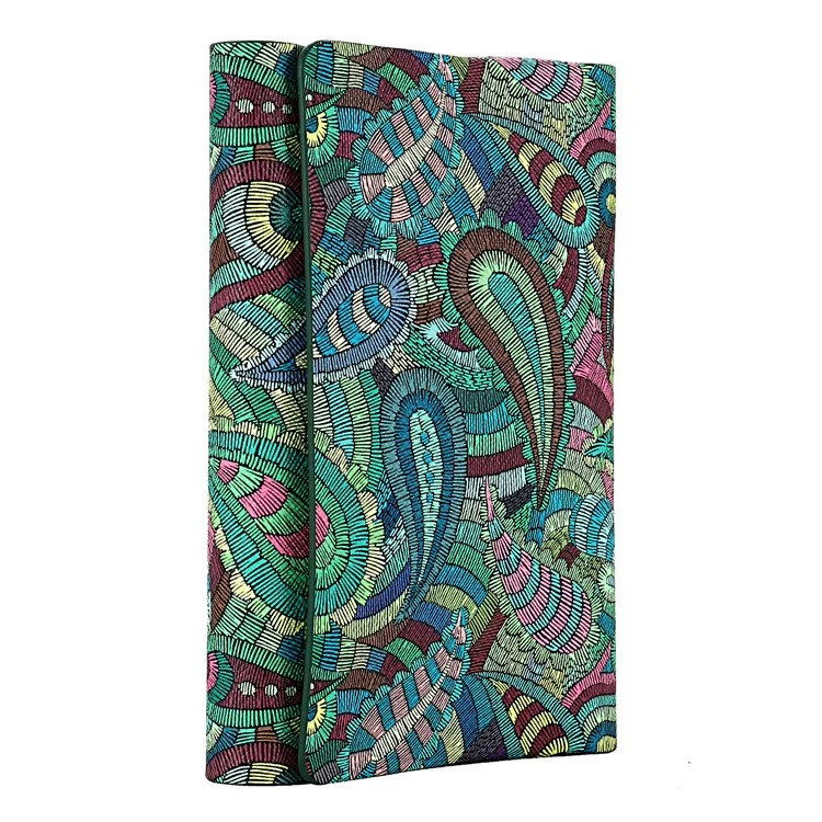 PU Leather Storage Bag for IQOS ILUMA One , Pattern Printed Portable Cigarette Cover Box Holder - Paisley / Green
